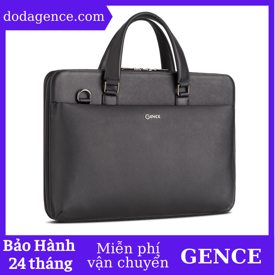 Túi xách, cặp thời trang nam công sở da bò cao cấp sanffiano gce13 đen