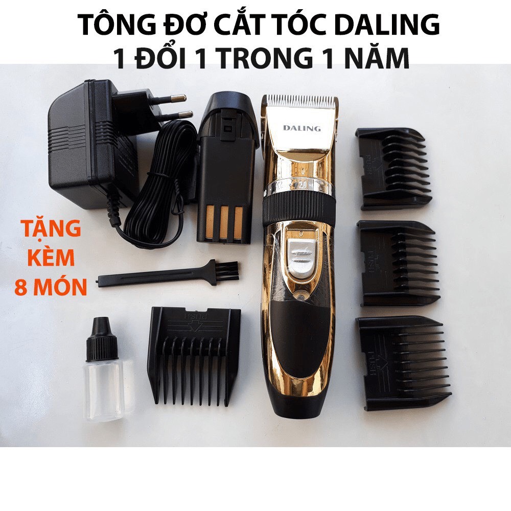 Tông đơ cắt tóc không dây Daling 1006 | Tặng 1 pin dự phòng | Tông đơ cắt tóc cao cấp