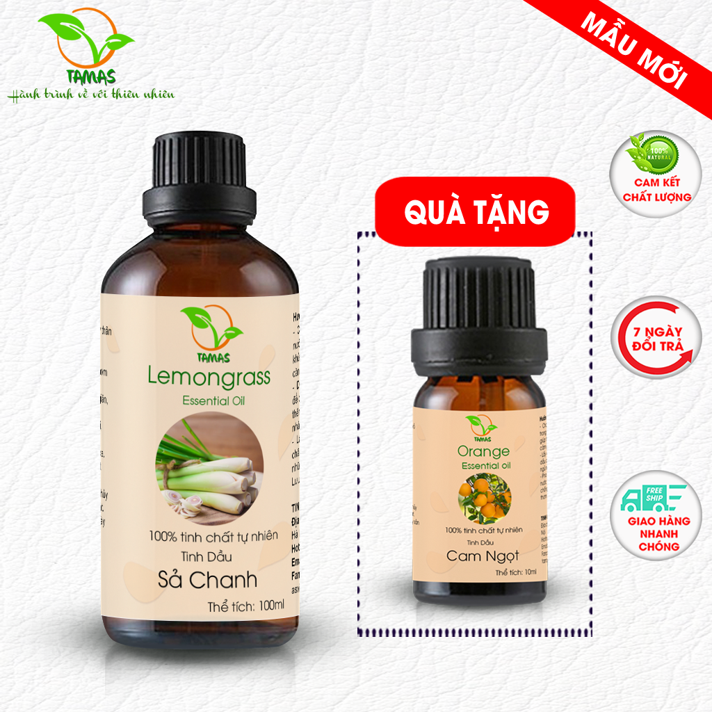 Tinh dầu sả chanh TAMAS 05ml, tinh dầu sả chanh xông phòng, giúp khử mùi, tạo hương thơm thư giãn, xua đuổi muỗi và côn trùng