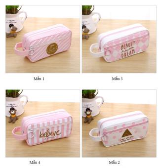 (Tặng kèm 1 bút viết) Bóp viết túi bút học sinh Belive chất liệu vải kích thước 18x9 cm đựng được nhiều bút viết - SakuraShop