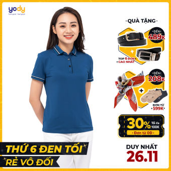 Áo phông polo nữ coolmax 02 YODY, áo thun ngắn tay có cổ chất vải coolmax nhẹ, xốp, thoáng mát, khô nhanh chỉ trong 15 phút APN3724