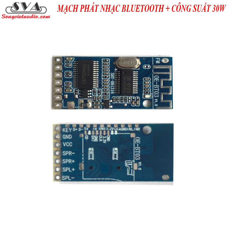 Mạch phát nhạc bluetooth 5.0 + công suất 30w