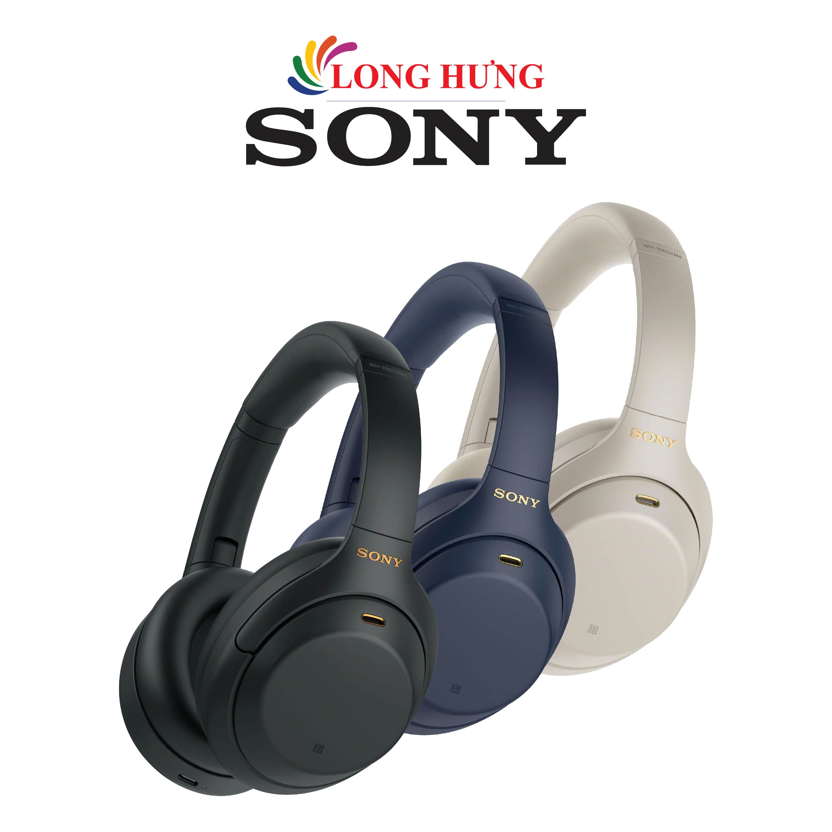 Tai nghe chụp tai Bluetooth Sony WH-1000XM4 - Hàng chính hãng - Công nghệ chống ồn tiên tiến, thiết kế tinh tế, Bluetooth v5.0