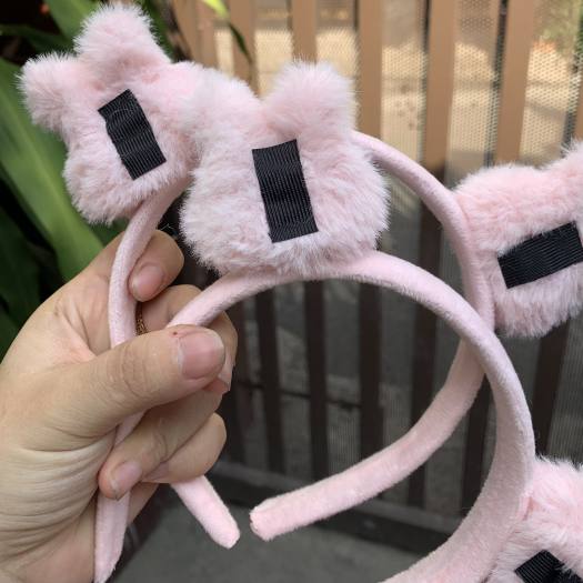 CC34 Cài tóc bờm tóc băng đô nữ 2 con thỏ lông xù gấu  vịt