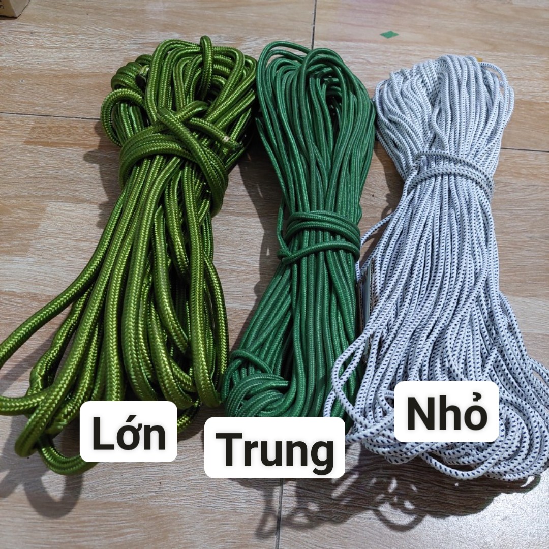 1 bó dây dù tròn loại to/trung/nhỏ dây dù dây dù cột đồ, móc võng, dây dù cắm trại