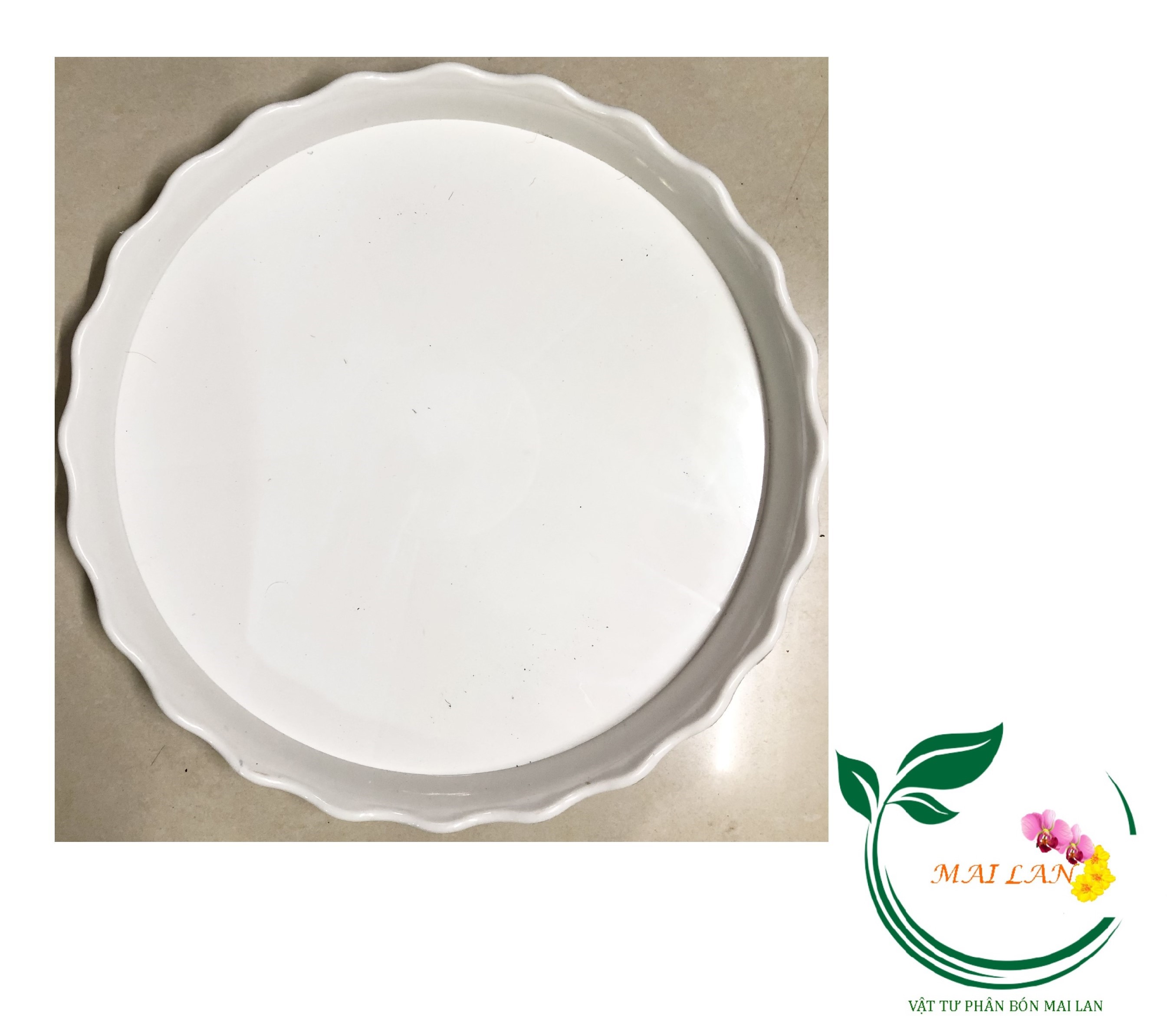 Đĩa lót chậu tròn khía phi 42cm - #056c#
