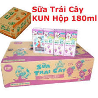 Thùng 48 hộp 180ml Sữa tươi trái cây KUN vị NHO