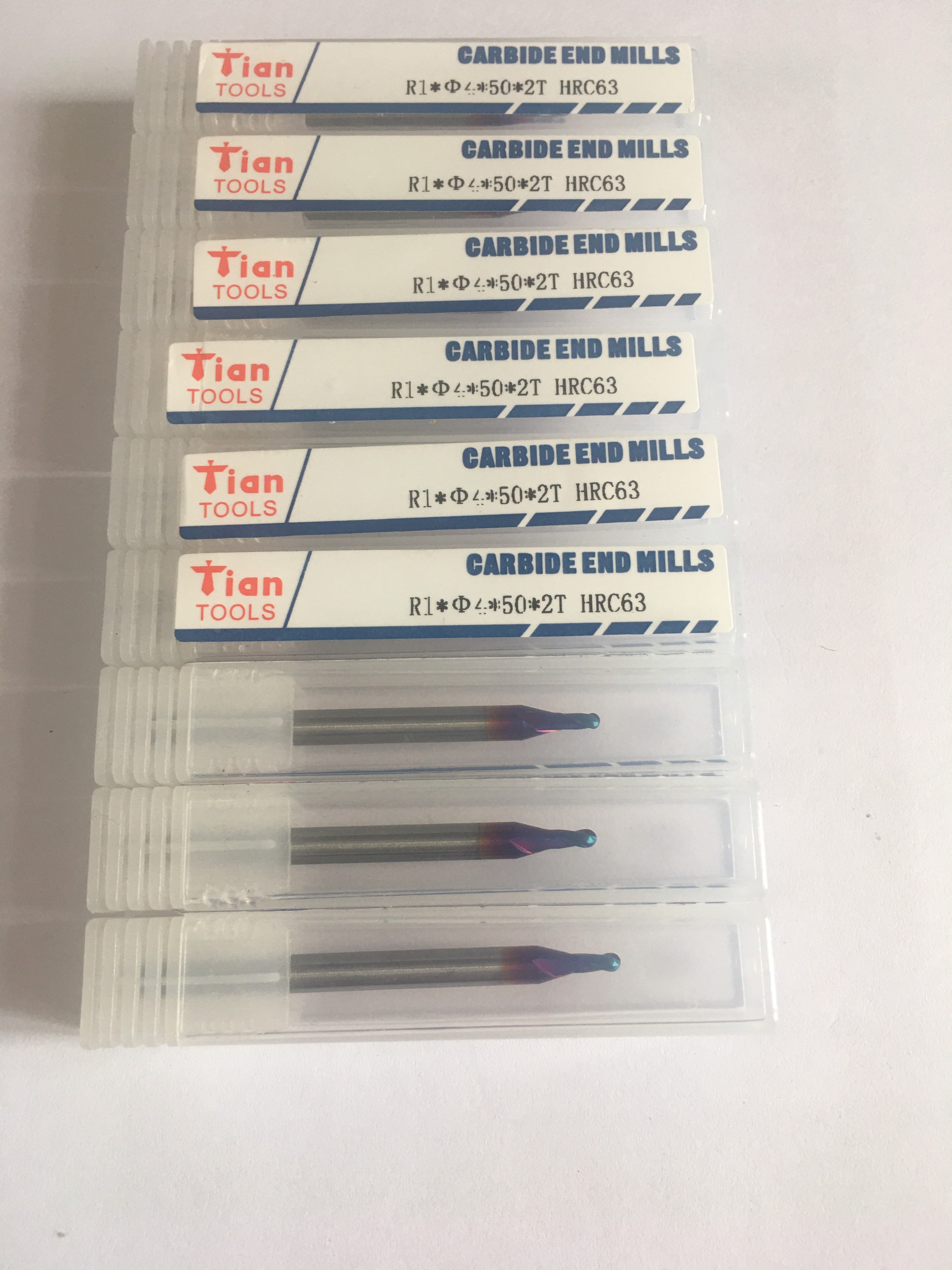 Dao phay cầu R1 - Hợp kim cao cấp - Phủ Nano Xanh Tím - Chuyên thép sau nhiệt. (Vật liệu dao: hợp kim Carbide)