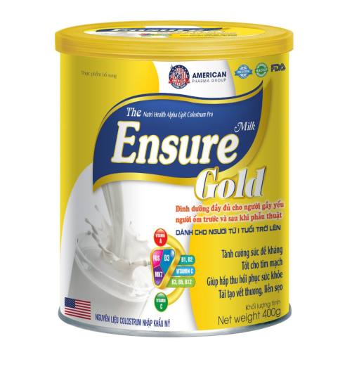 Sữa bột Ensure Gole Giúp tăng đề kháng, tốt cho tim mạch, giúp hấp thụ và phục hồi sức khỏe, tái tạo vết thương, liền sẹo,dinh dưỡng đầy