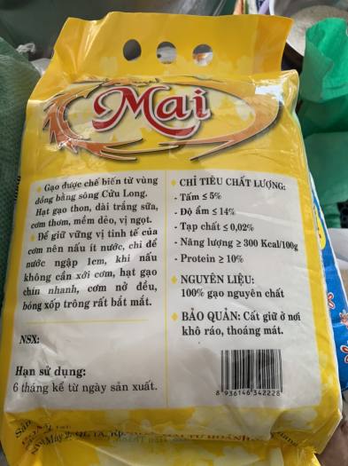 GẠO THƠM LÀI MAI TƯ HOẢNH -5KG/95K