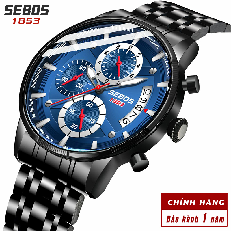Đồng Hồ Nam SEBOS Có Lịch Ngày, Đồng Hồ Nam Chính Hãng, Đồng Hồ Nam Chống Nước, Đồng Hồ Nam Cao Cấp, Bảo Hành Toàn Quốc 12 Tháng