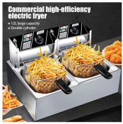 Electric Dual Cylinder Stainless Steel Deep Fryer by 