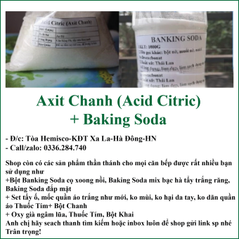 Combo 2Kg nguy&ecirc;n liệu chế CO2 cho bể c&aacute;- Baking Soda- Bột Chanh