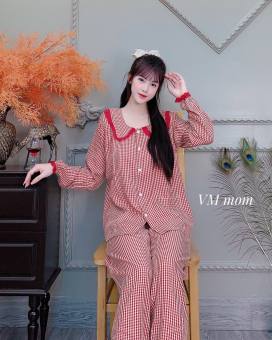 Bộ bầu và sau sinh DÀI TAY có size chất kate thái, cho bà bầu mặc nhà cho con bú VM Mom