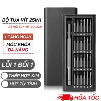 Bộ Tua Vít Đa Năng, Bộ Tô Vít Đa Năng Mini 24 Đầu Nhỏ Sửa Điện Thoại, Mở Laptop, Mắt Kính, Đồng Hồ