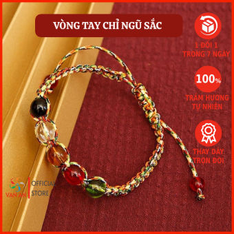 Vòng tay chỉ ngũ sắc phong thủy Tây Tạng, vòng tay ngũ sắc kết hợp 5 hạt đá ngũ sắc ngũ hành cân bằng, mang đến may mắn, bình an, tài lộc, vòng đeo tay thời trang cặp đôi cho nam nữ