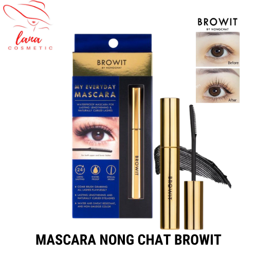Mascara NongChat Browit Thái Lan không trôi, làm dày, dài cong, tơi mi