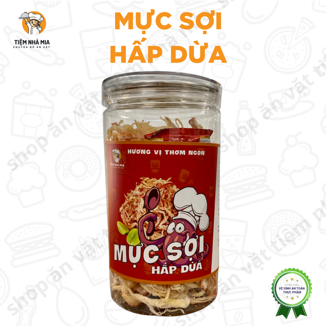 Mực sợi hấp dừa