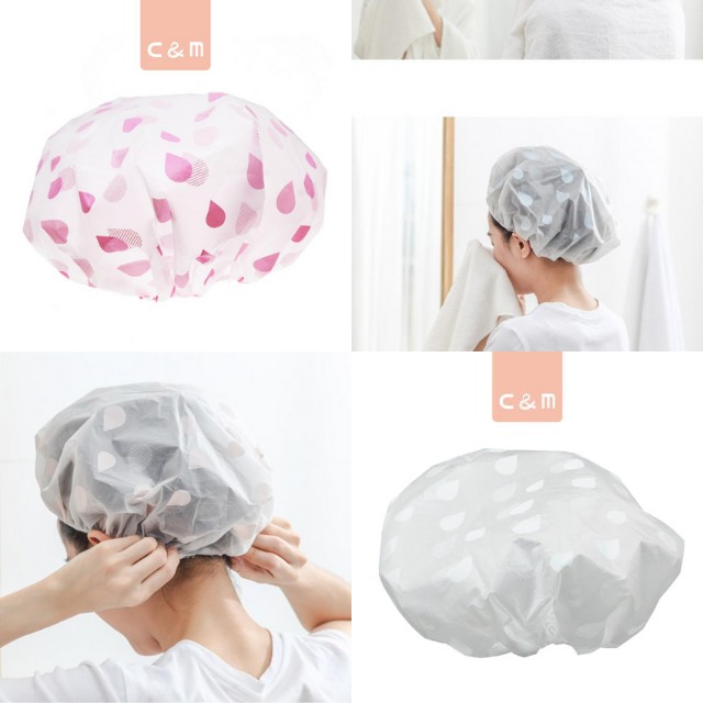 Bao trùm tóc loại dày - mũ ủ tóc cá nhân mini tại nhà , giúp tóc không ướt khi tắm ,khi ủ hấp dầu ,tiện dụng.