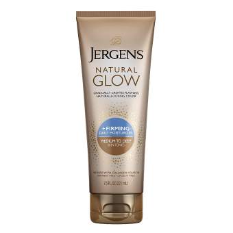 Dưỡng thể giúp săn và nâu da Jergens Natural Glow + FIRMING Self Tanner mẫu mới Medium to tan