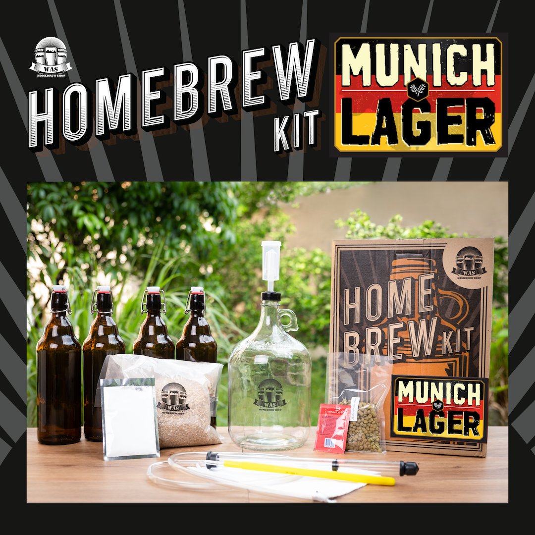 WAS HOMEBREW KIT Munich Lager 4/10/20Liters วอส​ โฮมบรูวคิท 4/10/20ลิตร ชุดทำเครื่องดื่มคราฟท์ Munich Lager ราคา 3,290 บาท*ส่งฟรี