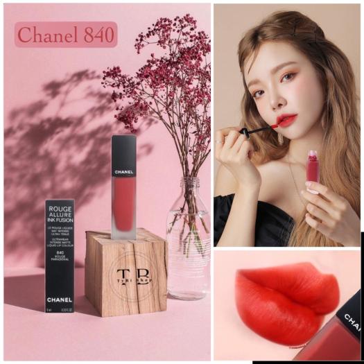 Son Kem Chanel 840 Màu Cam Cháy