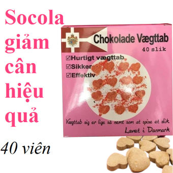 Socola giảm cân kẹo giảm cân chokolade vægttab chocolate đen Đan Mạch không béo (hộp hồng 40 viên)