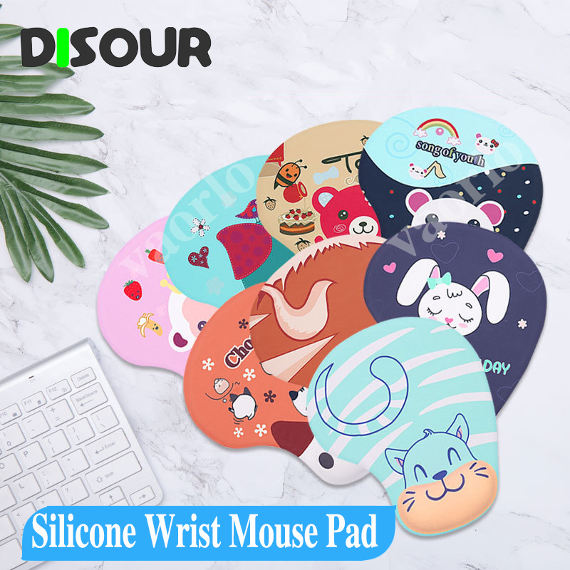 DISOUR Thicken Anime 3D Mouse Pad With Wrist Rest Anti Slip Soft Silicone