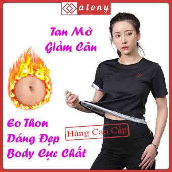 Áo Sinh Nhiệt Giảm Mỡ Bụng ATONY, Áo Đổ Mồ Hôi Giảm Mỡ Bụng Chính Hãng, Áo Giảm Mỡ Bụng Tráng Nano Bạc Nhật Bản