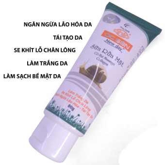 Sữa rửa mặt Làm trắng da - Se khít lỗ chân lông - Ngăn ngừa lão hóa - Tái tạo da Ohio Ốc Sên New Day 80g (Trắng - Xanh)