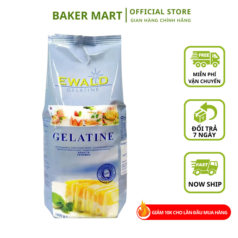 Bột Gelatine Ewald 100g - Nguyên liệu làm bánh Baker Mart