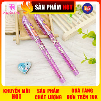 Combo 2 cây bút mực màu tím xóa được giá rẻ ✔️ bút mực xóa được ✔️ bút gel ✔️ bút học sinh ✔️bút mực tím ✔️ Nguyễn Thùy Store