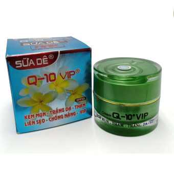 Kem Mụn - Thâm - Trắng da VIP Q10 - Sữa dê 30g (Xanh)