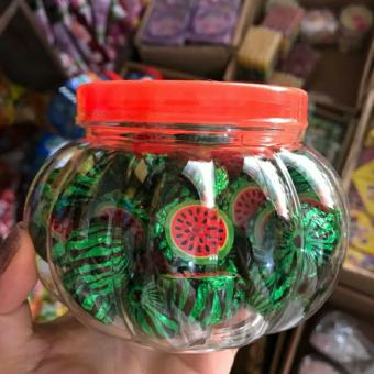Lọ Kẹo Sô Cô La Hình Quả Dưa Hấu ( Khoảng 50 Chiếc )