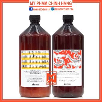 DẦU GỘI CHỐNG RỤNG DAVINES ENERGIZING VÀ DẦU XẢ THỰC VẬT DAVINES NOURISHING 1000ML
