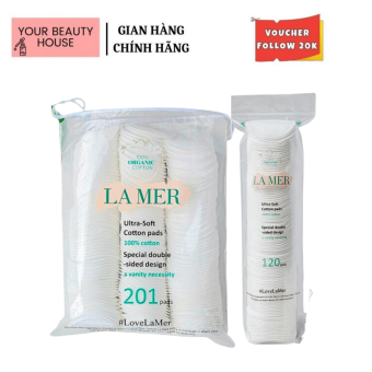 Bông tẩy trang La Mer Cotton Organic 120 - 201 miếng