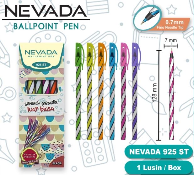 (12pc) Pulpen Lilin PENA murah / Pen Spin Nevada
