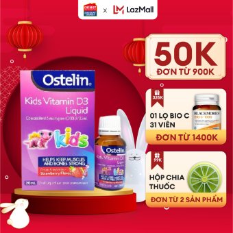Vitamin D3 dạng nước Ostelin Vitamin D3 Liquid giúp tăng cường hệ xương và hệ miễn dịch cho trẻ 20ml của Úc