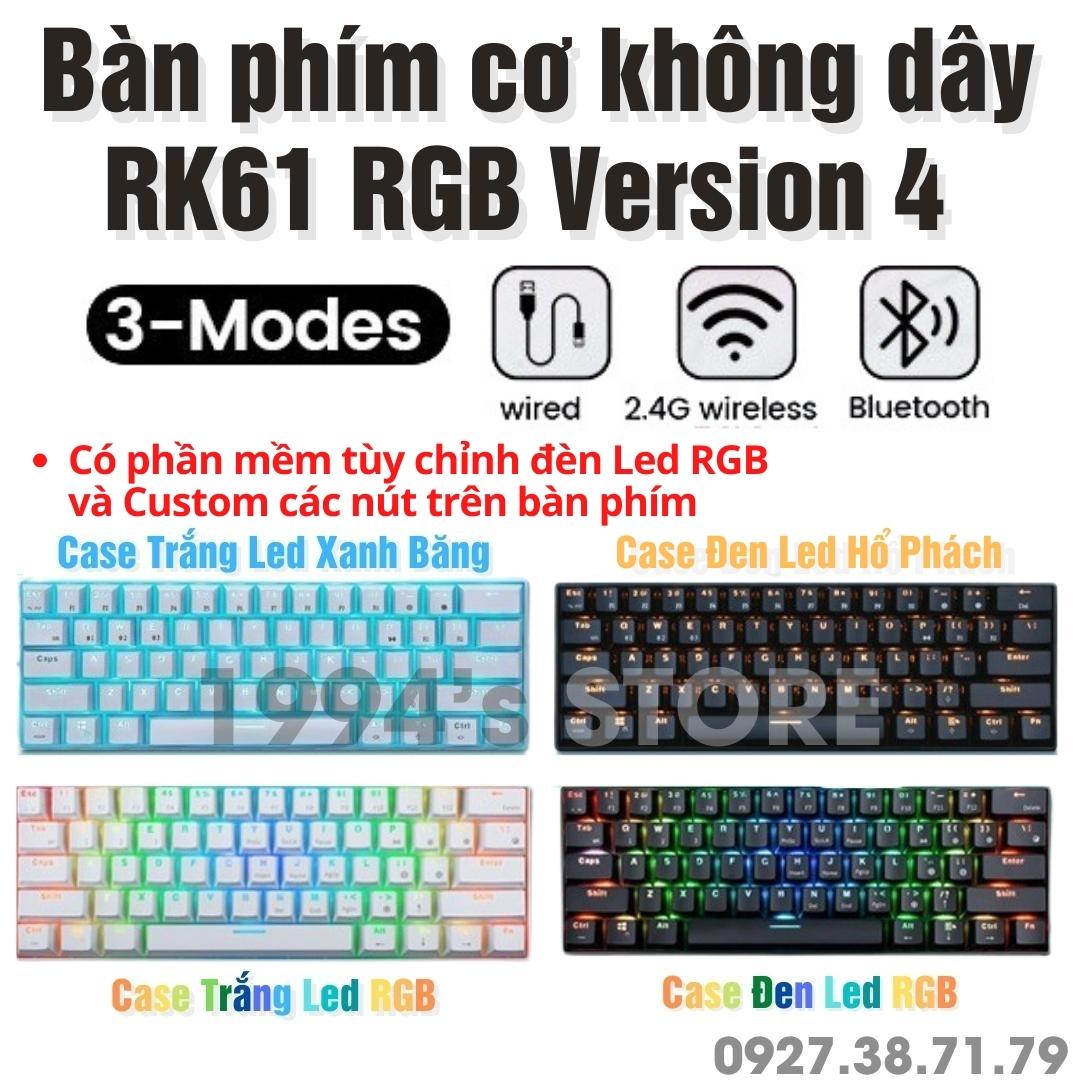 (có sẵn) rk84 version 4.0 hotswap - bàn phím cơ royal kludge rk84 led rgb wireless 2.4g + bluetooth 5.1 + có dây type c + hotswap - hãng phân phối chính thức 4