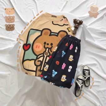 Đồ bộ hoạt hình mẫu gấu nâu