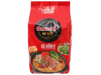 Mì Omachi vị bò hầm 100g nấu 4 phút  -Lốc 10 gói