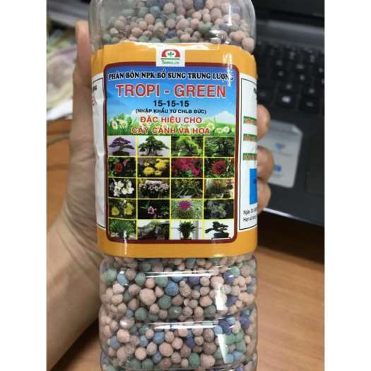 ❈◙✆  Phân bón NPK 15-15-15 nhập khẩu CHLB Đức Phân trung lượng Tropi Green cho cây cảnh và hoa