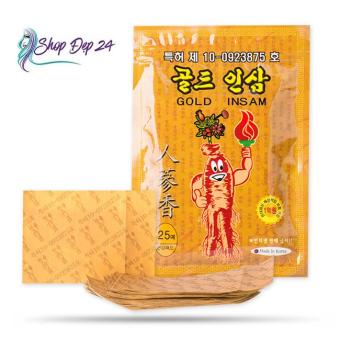 Lẻ 1 gói cao dán hồng sâm INSAM giảm đau 25 miếng / gói
