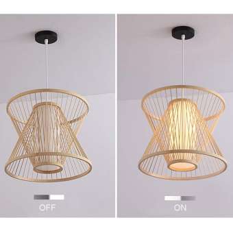 Đèn thả trần, đèn mây tre đan, đèn mây tre thả trần DMT1057