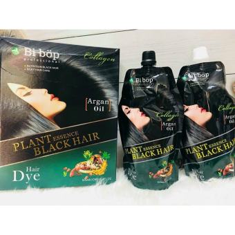 Thuốc nhuộm tóc phủ bạc màu đen đẹp phủ bạc 100% không dính da đầu - Nhuộm đen BIBOP