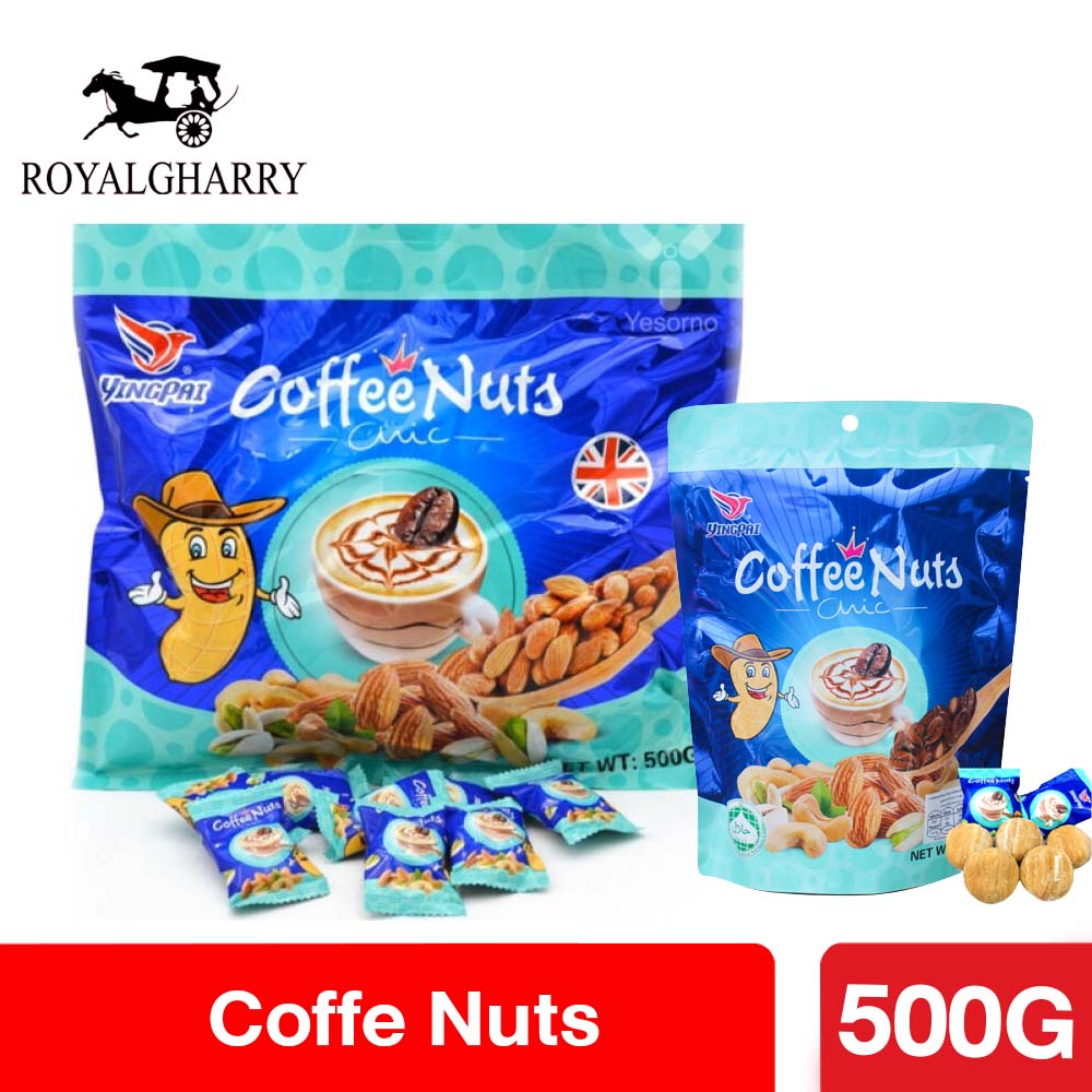 ตุ๊บตั๊บ YINGPAI Coffee nuts ขนมถั่วอัดแท่ง ขนมตุ๊บตั๊บ ขนมถั่วตุ๊บตั๊บ ถั่วอัดแท่ง อัลมอนด์ พิสตาชิโอ เม็ดมะม่วงหิมพานต์ ราคา 49 บาท*ส่งฟรี