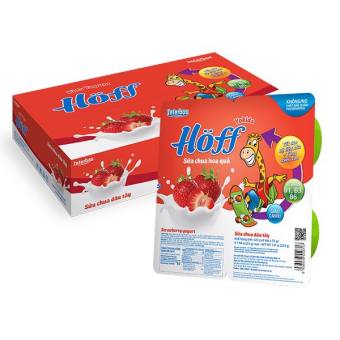Sữa chua trẻ em vị Dâu Hoff (1 thùng - 48 hộp)