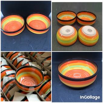 🍵COMBO 2 Tô sứ màu sắc cầu vồng siêu đẹp  7 màu 18cm