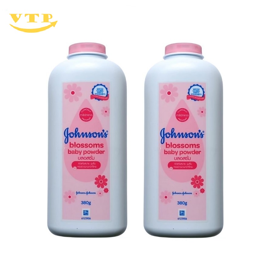 Combo 2 chai phấn thơm hương hoa johnson baby 380g thái lan