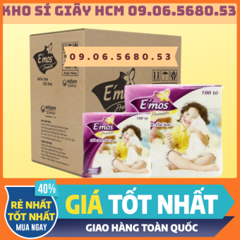COMBO 30 GÓI khăn giấy vuông Emos 3 lớp 100 tờ, khăn giấy rút vệ sinh đa năng Emos cao cấp | khăn giấy rút vuông vệ sinh, khăn giấy ăn vuông Emos, giấy rút đa năng, giấy vệ sinh bếp, giấy vệ sinh bàn ăn đa năng cao cấp